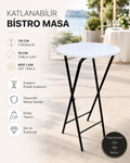 Katlanabilir Bistro Masa – Otel, Organizasyon ve Etkinlikler İçin