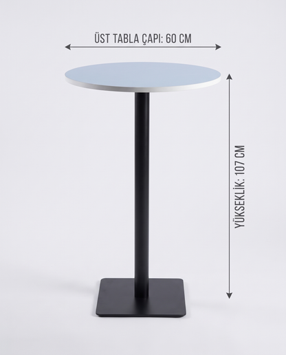 Çağlar Metal Sabit Ayak Kokteyl Masası – 107 CM