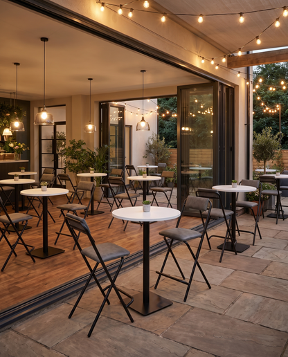Sabit Ayak Bistro Masa Sandalye Seti – 2 Kişilik
