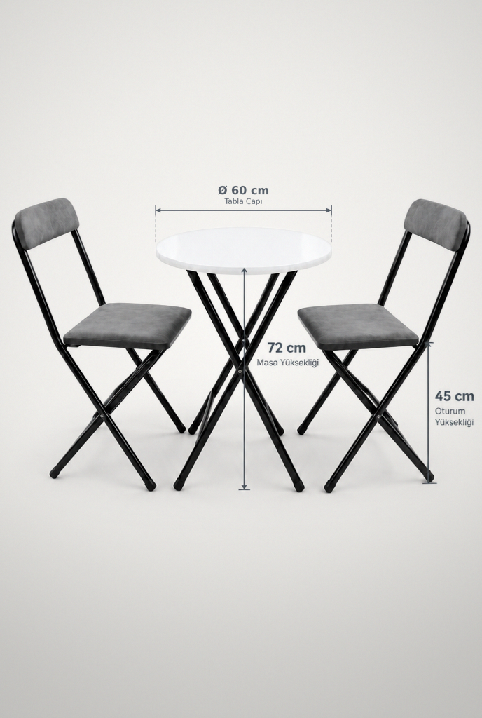 Katlanabilir Sandalye – Balkon, Bahçe, Mutfak ve Teras İçin